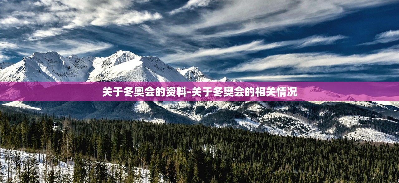 关于冬奥会的资料-关于冬奥会的相关情况
