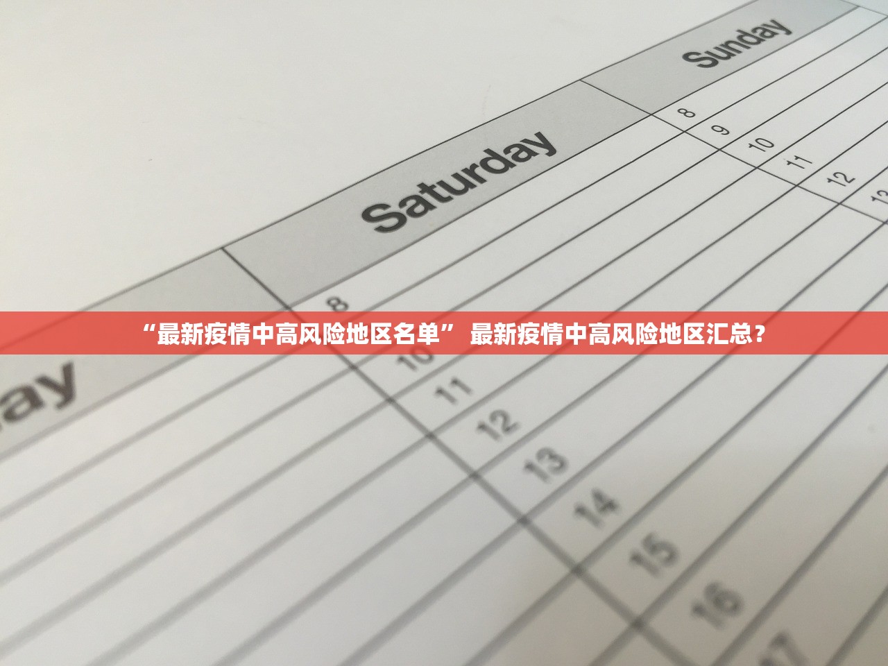 “最新疫情中高风险地区名单” 最新疫情中高风险地区汇总？