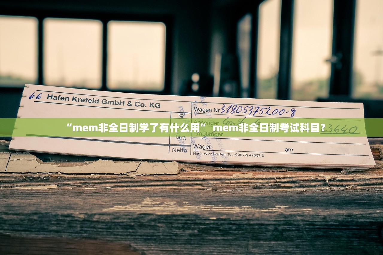 “mem非全日制学了有什么用” mem非全日制考试科目？