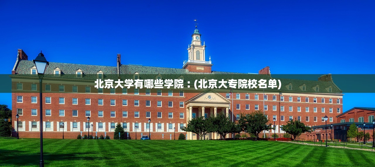 北京大学有哪些学院︰(北京大专院校名单)