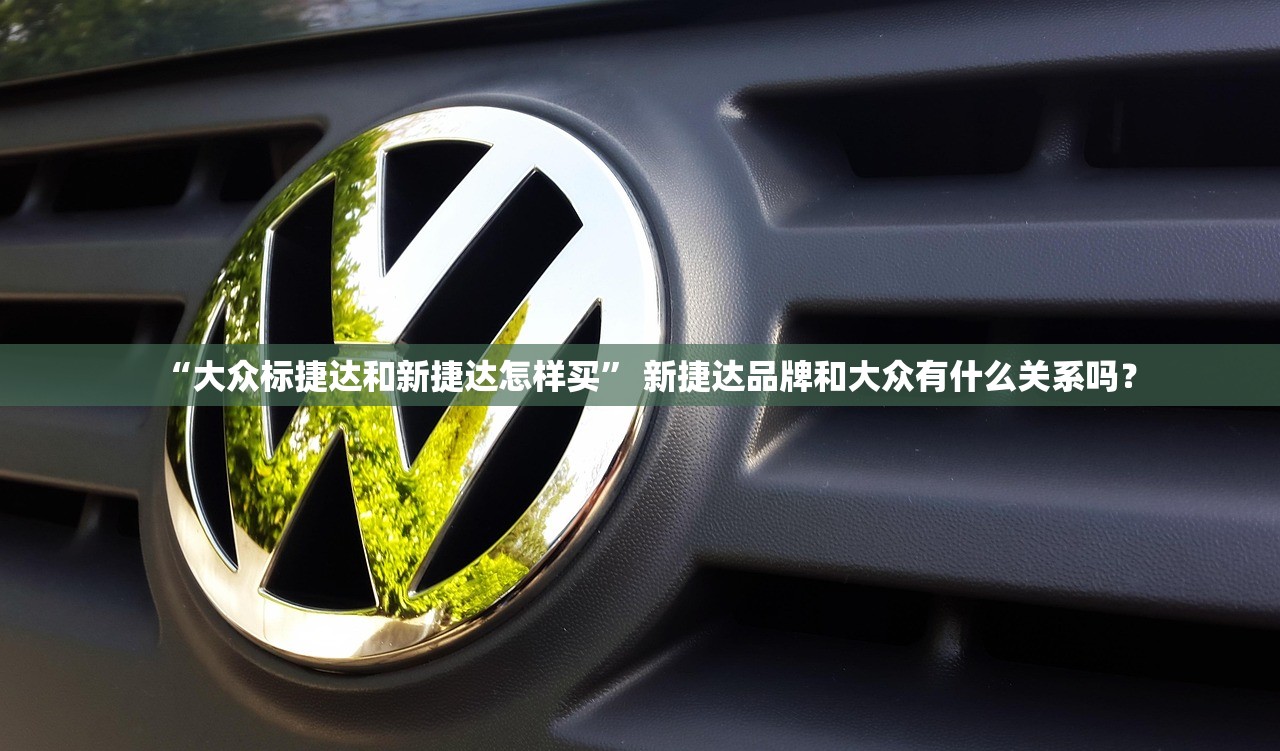 “大众标捷达和新捷达怎样买	” 新捷达品牌和大众有什么关系吗？