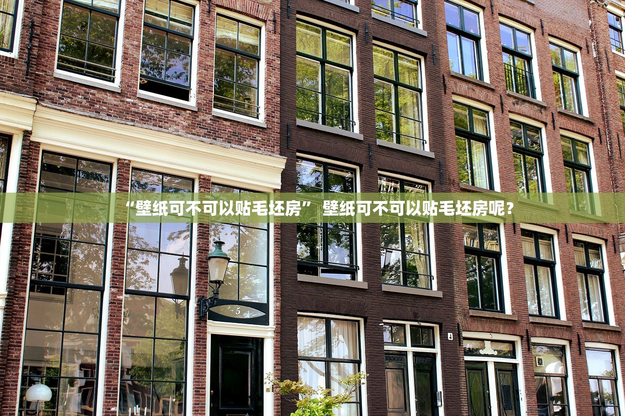 “壁纸可不可以贴毛坯房” 壁纸可不可以贴毛坯房呢？