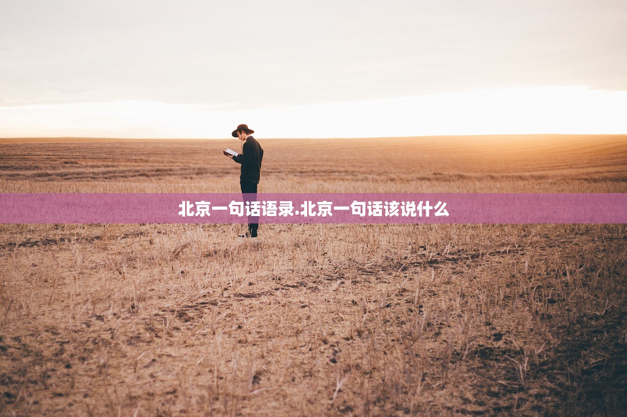 北京一句话语录.北京一句话该说什么
