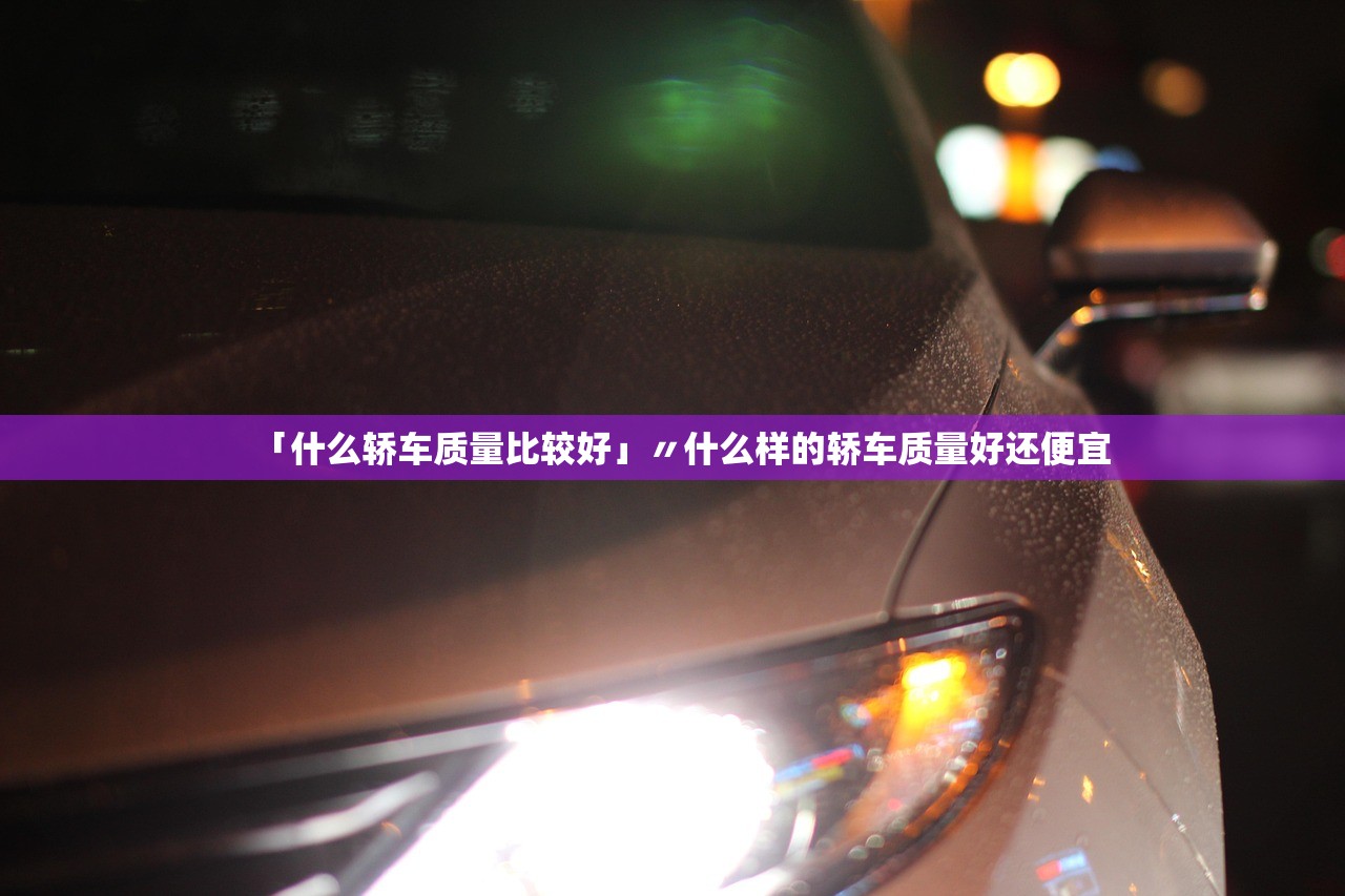 「什么轿车质量比较好」〃什么样的轿车质量好还便宜