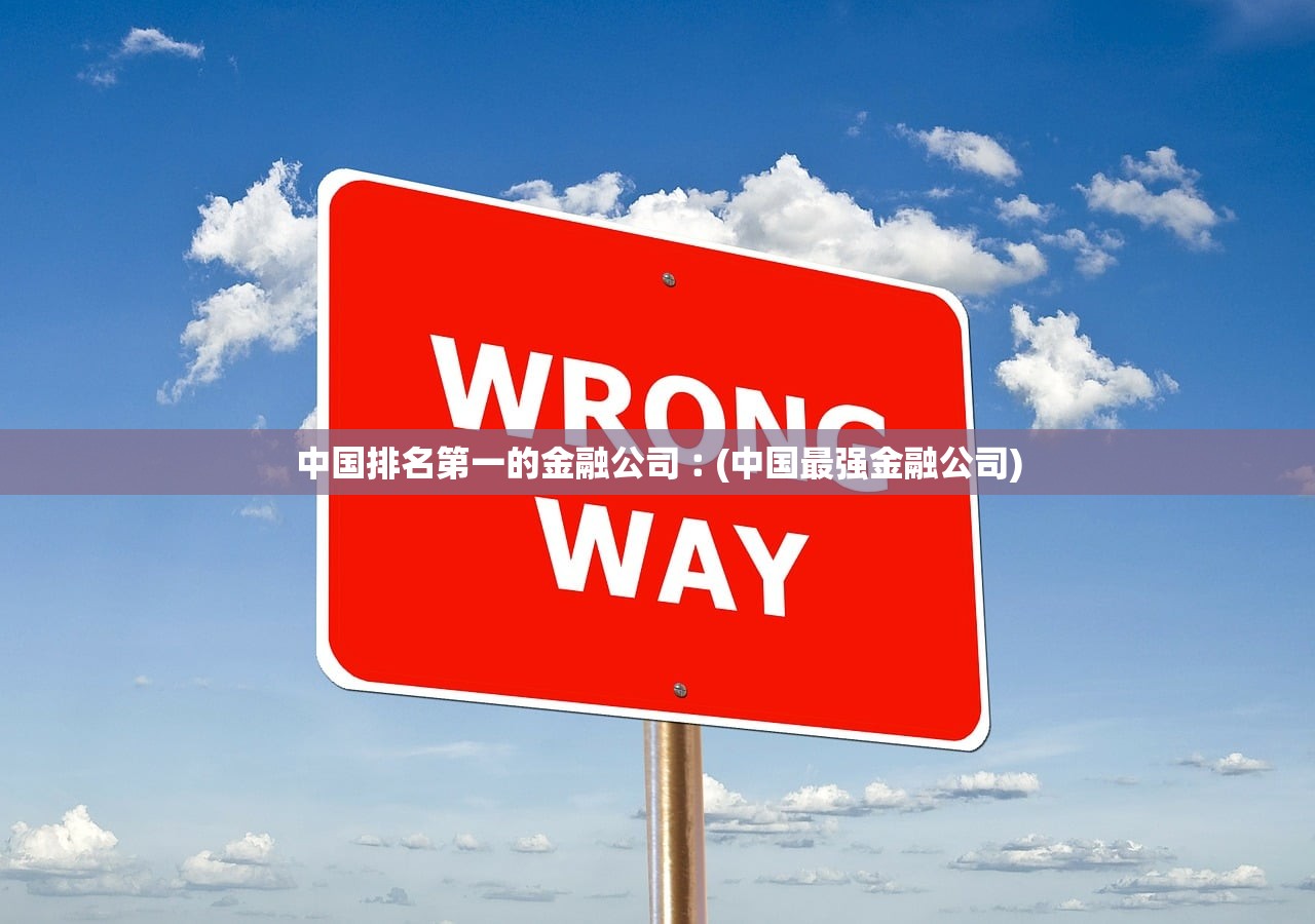 中国排名第一的金融公司︰(中国最强金融公司)